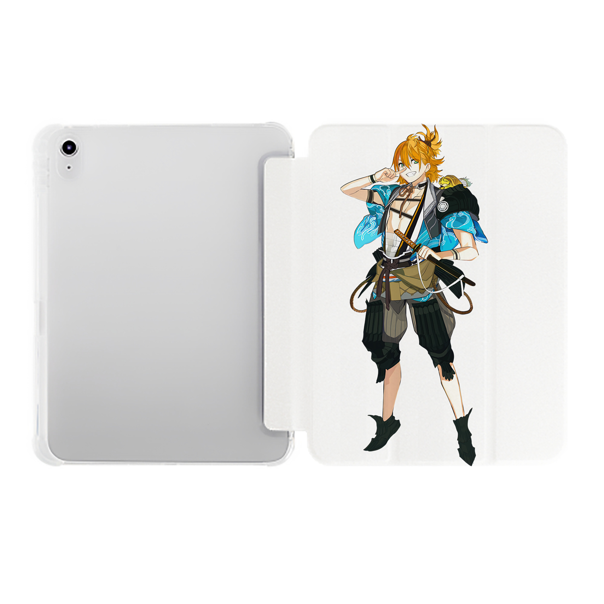 （画像用） 刀剣乱舞 Touken Ranbu IPad ケース ペン収納付き 三つ折りスタンド PUレザー×シリコン 対応機種9.5/10.5/10.9インチ